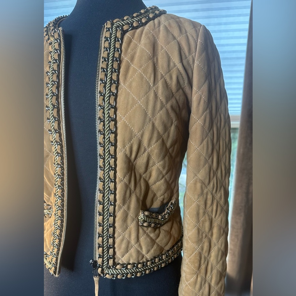 Haute Hippie Tan Quilted Blazer - Picture 2 of 5